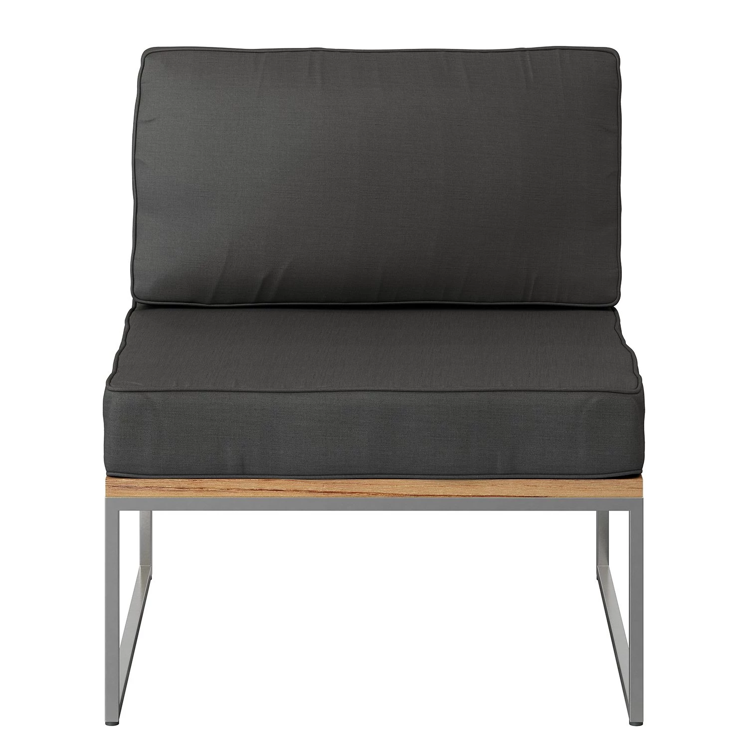 Studio Copenhagen Fauteuil lounge Teakline Exklusiv - Tissu / Teck massif 5 Studio Copenhagen Fauteuil lounge Teakline Exklusiv - Tissu / Teck massif – Image 3