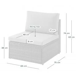 Jardi Fauteuil extérieur Paradise Lounge - Polyrotin / Nylon - Marron / Beige -Poêles Soldes 1000134351 220908 500 SKETCH DETAILS P000000001000134351 sketch