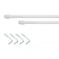 Lichtblick Barre de vitrage Rogowo - Aluminium - Blanc - Largeur : 100 cm