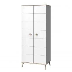 Wimex Armoire enfant Billund I - Blanc / Imitation chêne brut de sciage