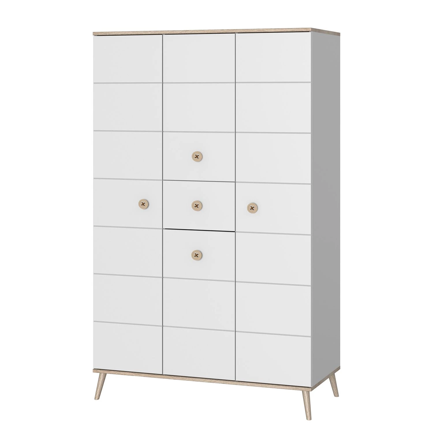 Wimex Armoire enfant Billund II - Blanc / Imitation chêne brut de sciage 3 Wimex Armoire enfant Billund II - Blanc / Imitation chêne brut de sciage