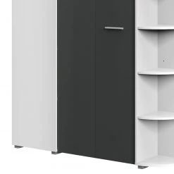 Wimex Armoire d’angle Joker II - Blanc, éléments décoratifs graphites -Poêles Soldes 1000186181 191011 15023300121 DETAILS P000000001000186181