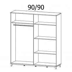 Rauch Orange Armoire Carlsson II - Largeur : 181 cm -Poêles Soldes 1000215175 200615 11232600061 SKETCH DETAILS P000000001000215175 sketch