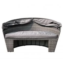 Salon de jardin Bomy (3 éléments) - Polyrotin / Polyester - Gris -Poêles Soldes 1000223240 210611 06411200043 DETAILS P000000001000223240