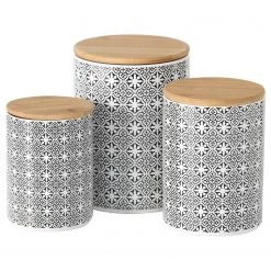 Boltze Boîtes Tiles (3 éléments) - Faïence - Multicolore