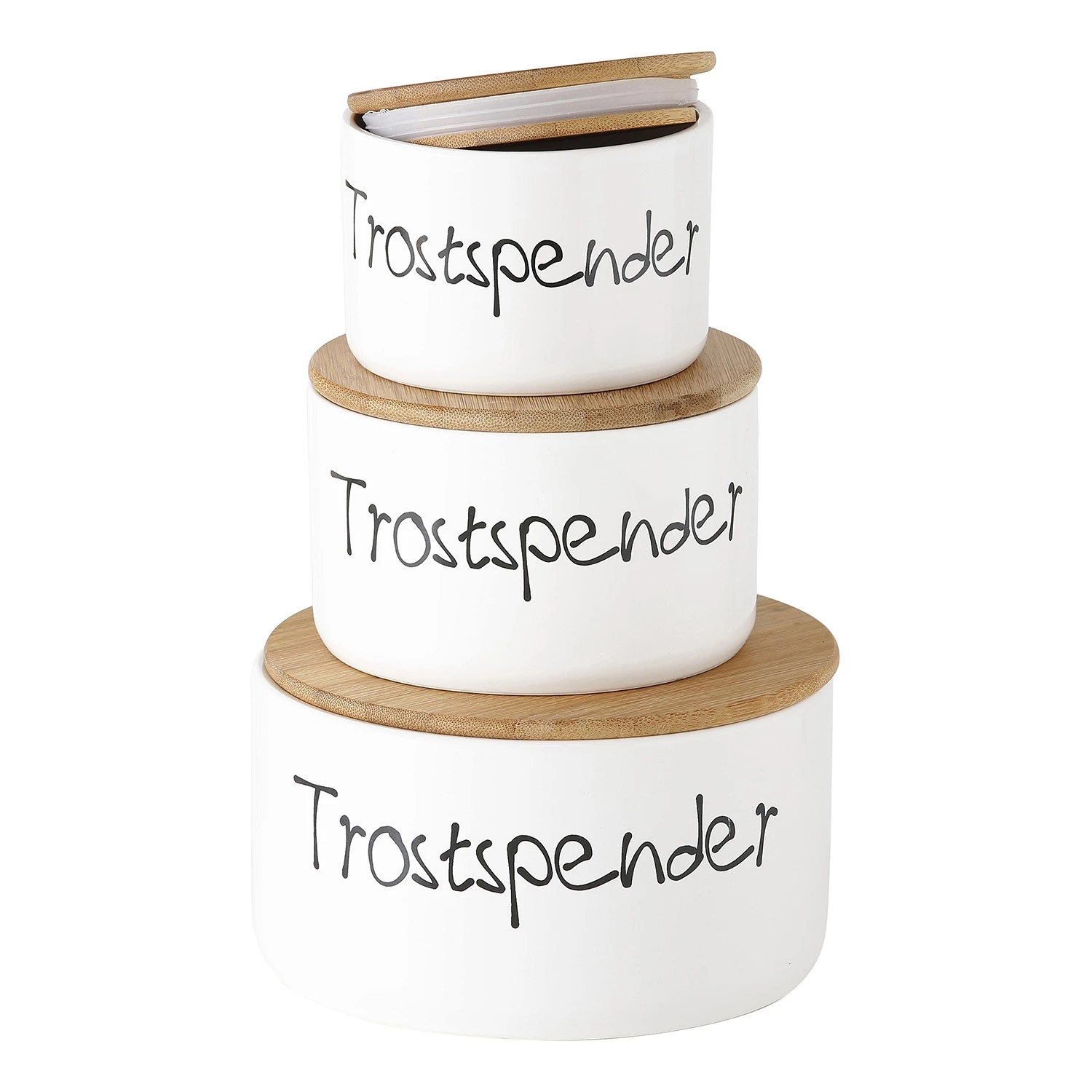 Boltze Boîtes Marten (3 éléments) - Faïence - Blanc 3 Boltze Boîtes Marten (3 éléments) - Faïence - Blanc