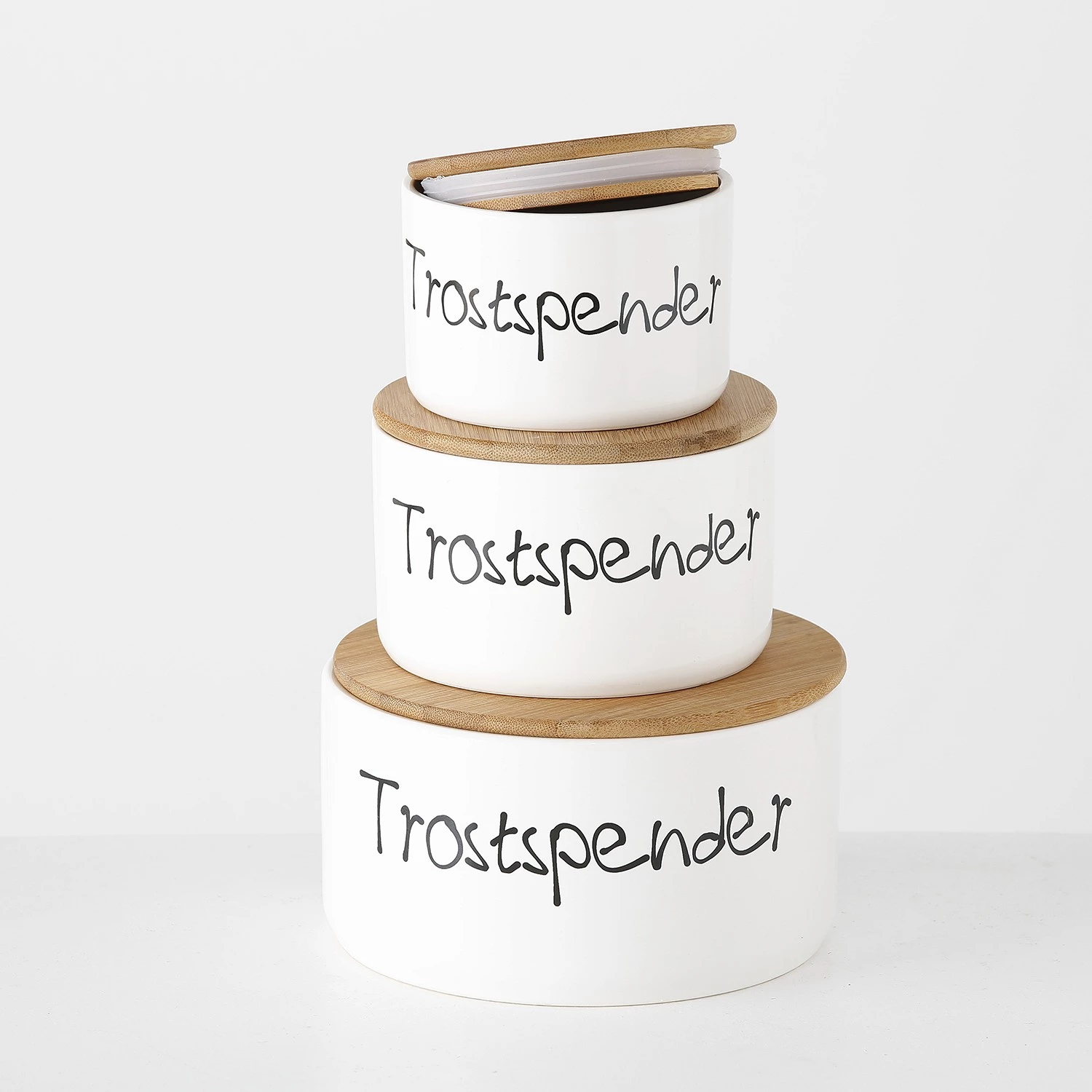 Boltze Boîtes Marten (3 éléments) - Faïence - Blanc 4 Boltze Boîtes Marten (3 éléments) - Faïence - Blanc – Image 2