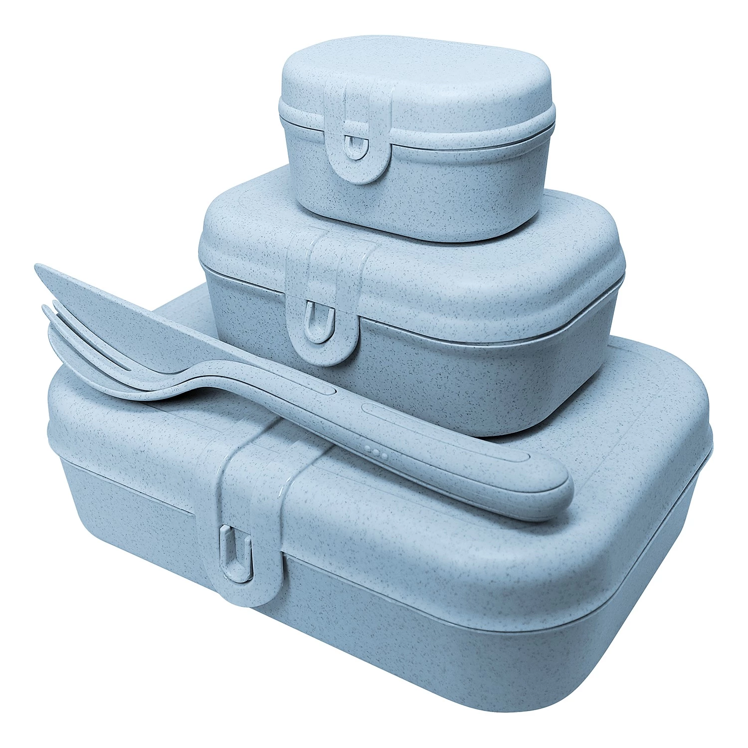 Koziol Lunchbox avec couverts Pascal Ready - Bleu 3 Koziol Lunchbox avec couverts Pascal Ready - Bleu