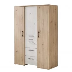 Kids Club Collection Armoire Micha - Chêne noueux / Blanc - Largeur : 127 cm