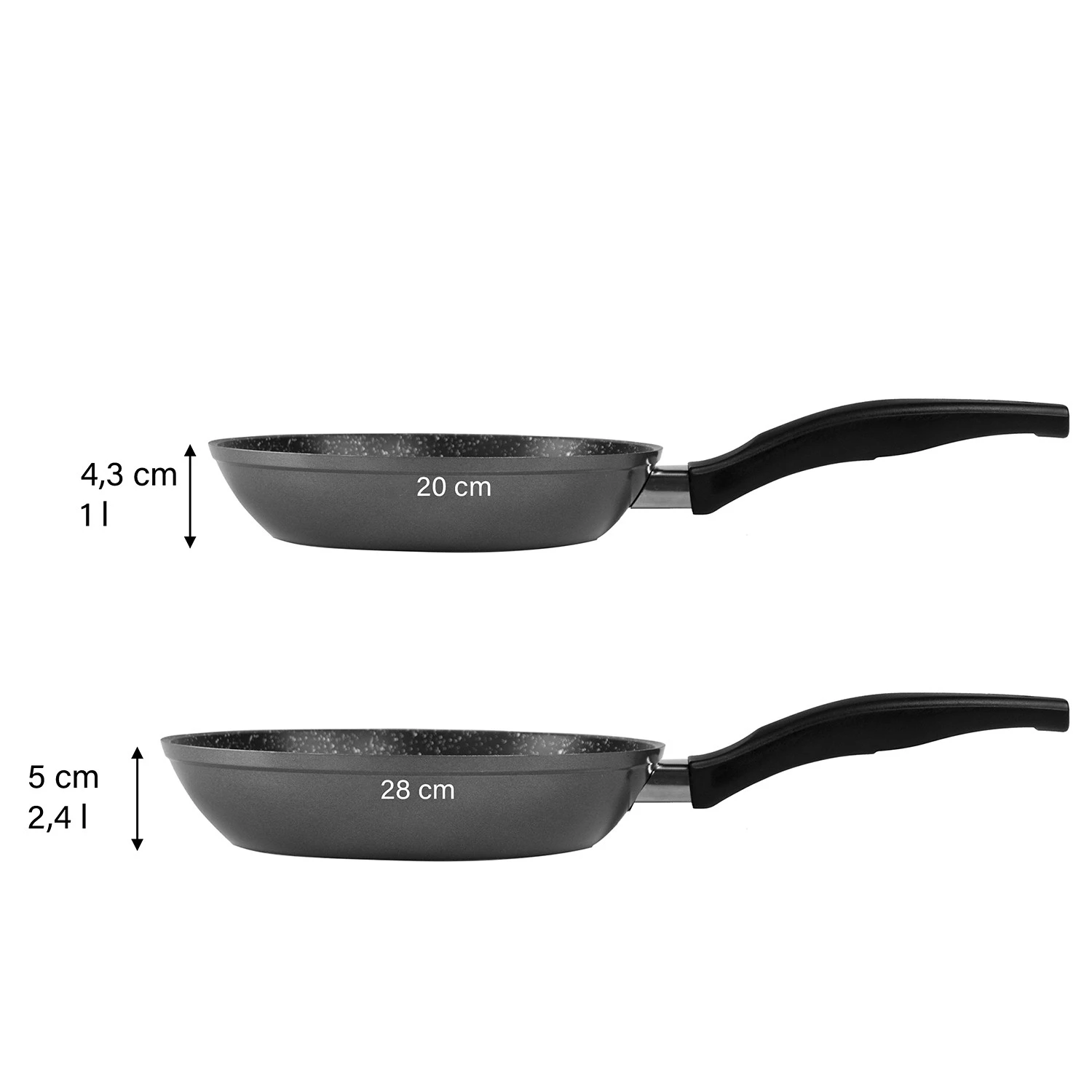 Stoneline Set de poêles Laviron Sempre (3 élém.) - Aluminium - Anthracite 7 Stoneline Set de poêles Laviron Sempre (3 élém.) - Aluminium - Anthracite – Image 5