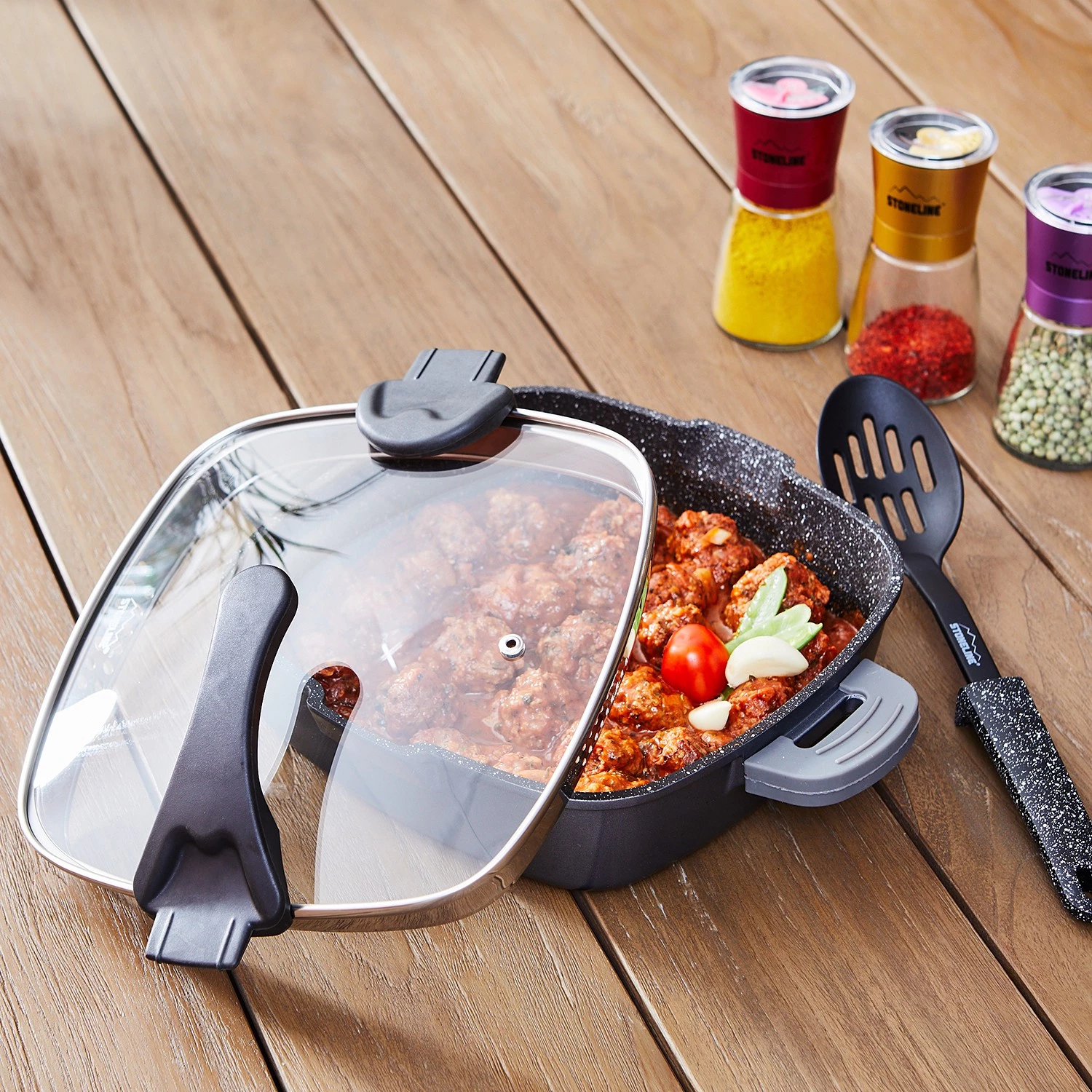 Stoneline Poêle carrée Kendleton - Largeur : 28 cm 10 Stoneline Poêle carrée Kendleton - Largeur : 28 cm – Image 8