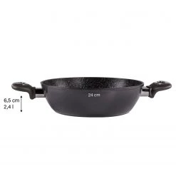 Stoneline Poêle Gourmundo Lamborn - Aluminium - Anthracite - ø 24 cm -Poêles Soldes 1000279563 210804 08570800696 SKETCH DETAILS P000000001000279563 sketch