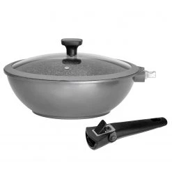 Stoneline Wok Loxley - Aluminium - Anthracite -Poêles Soldes 1000279571 210804 08571600730 DETAILS P000000001000279571