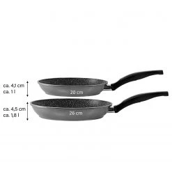 Stoneline Set de poêles Enlighted (2 élém.) - Aluminium - Anthracite -Poêles Soldes 1000279614 210804 08553800503 SKETCH DETAILS P000000001000279614 sketch