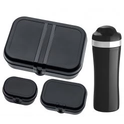 Koziol Lunchbox Pascal (4 éléments) - Matière plastique - Noir