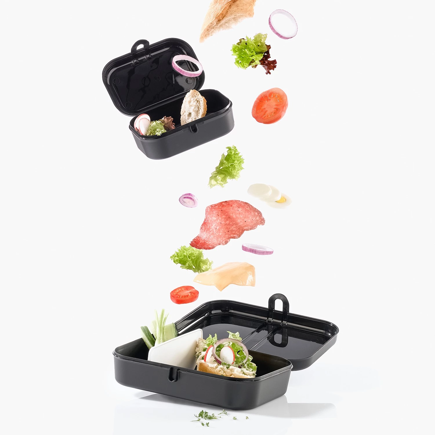 Koziol Lunchbox Pascal (4 éléments) - Matière plastique - Noir 4 Koziol Lunchbox Pascal (4 éléments) - Matière plastique - Noir – Image 2