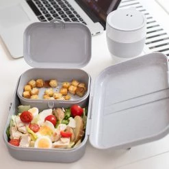 Koziol Lunchbox TO GO (3 éléments) - Matière plastique - Gris -Poêles Soldes 1000282783 210805 15490600050 MOOD DETAILS P000000001000282783 mood