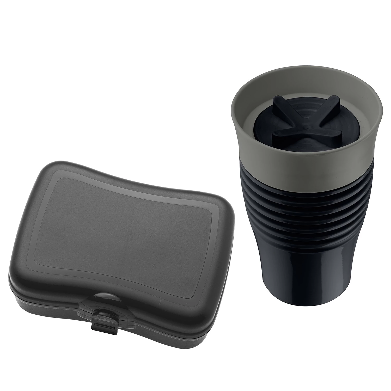 Koziol Mug isotherme Set SAFE TO GO (2 élém.) - Matière plastique - Noir 3 Koziol Mug isotherme Set SAFE TO GO (2 élém.) - Matière plastique - Noir