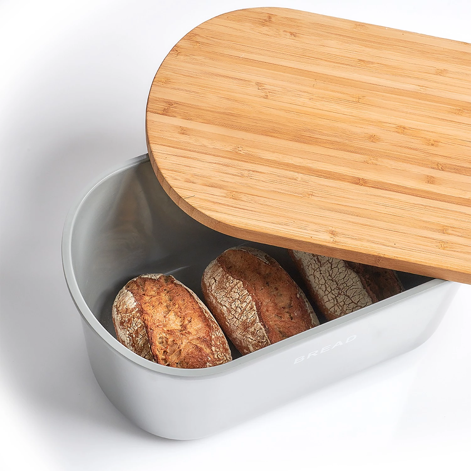 Zeller Huche à pain Algood - Gris 6 Zeller Huche à pain Algood - Gris – Image 4