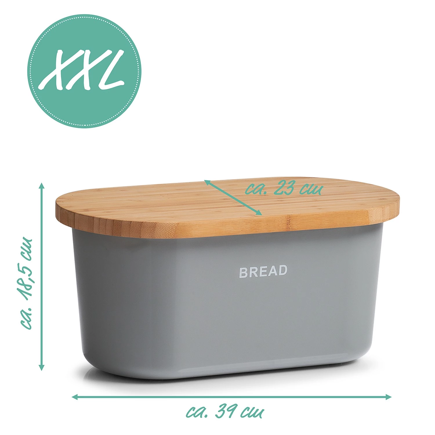 Zeller Huche à pain Algood - Gris 9 Zeller Huche à pain Algood - Gris – Image 7