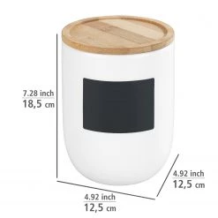 WENKO Boîte Waia - Silicone / Bambou - Blanc -Poêles Soldes 1000287232 210827 133054001409 ICON DETAILS P000000001000287232 icon seal