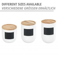 WENKO Boîte Waia - Silicone / Bambou - Blanc -Poêles Soldes 1000287232 210827 133054001410 ICON DETAILS P000000001000287232 icon seal