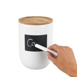 WENKO Boîte Waia - Silicone / Bambou - Blanc -Poêles Soldes 1000287232 210827 133054001411 ICON DETAILS P000000001000287232 icon seal