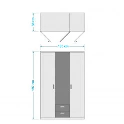 Wimex Armoire Rocco II - Largeur : 135 cm - 1 9 Wimex Armoire Rocco II - Largeur : 135 cm - 1 -Poêles Soldes 1000291171 210910 11034500052 SKETCH DETAILS P000000001000291171 sketch