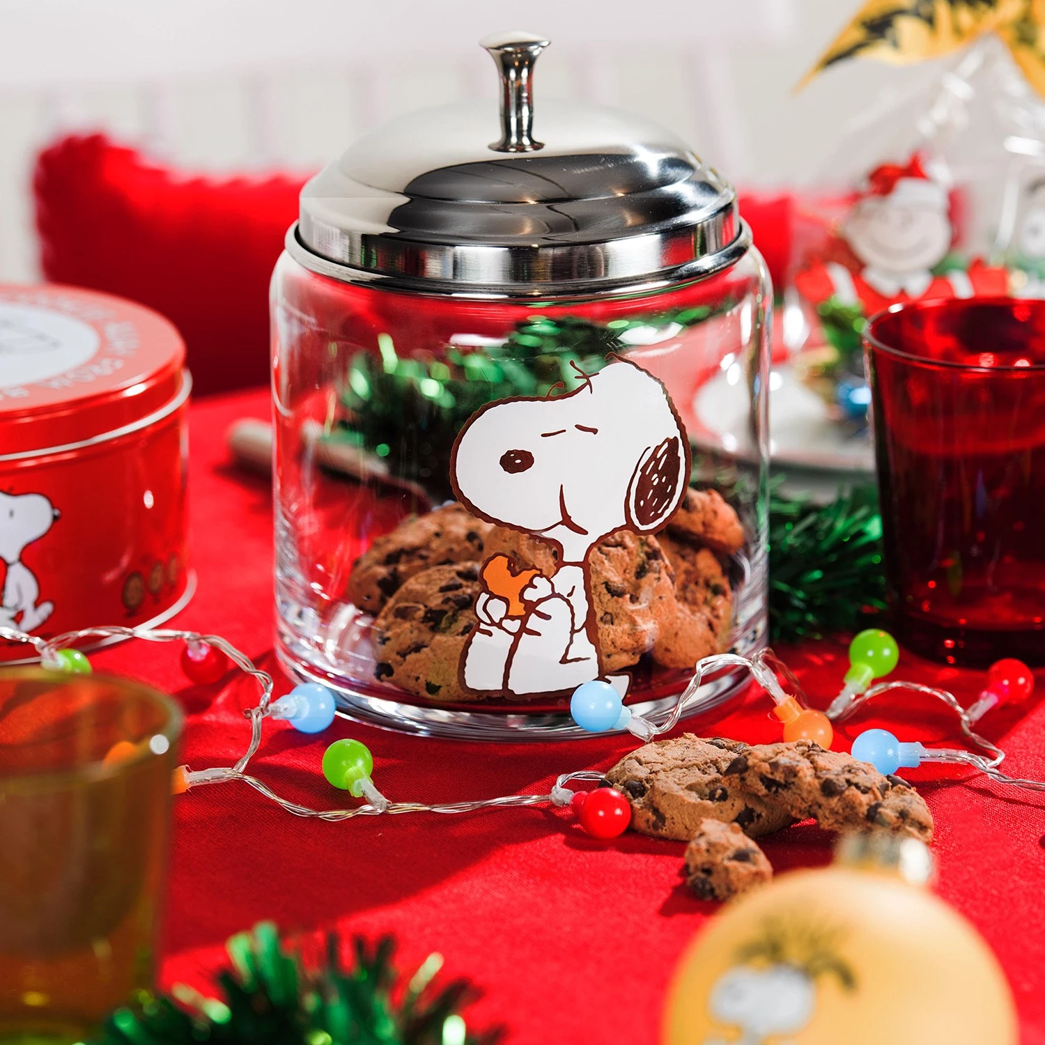 Butlers Boîte à biscuits PEANUTS - Verre / Acier inoxydable - Transparent / Argenté 4 Butlers Boîte à biscuits PEANUTS - Verre / Acier inoxydable - Transparent / Argenté – Image 2