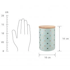 Butlers Boîte Points QUEEN IT - Dolomite / Bambou / Silicone - Menthe / Doré -Poêles Soldes 1000338627 220721 500 SKETCH DETAILS P000000001000338627 sketch