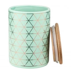 Butlers Boîte Zigzag QUEEN IT - Dolomite / Bambou / Silicone - Menthe / Doré -Poêles Soldes 1000338629 220721 030 DETAILS P000000001000338629