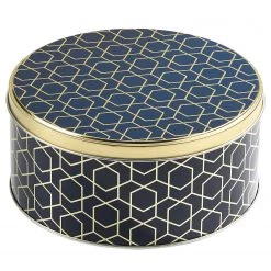 Butlers Boîte COOKIE JAR III - Aluminium - Bleu foncé / Doré