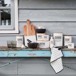 Butlers Boîte à provisions KARLTON BROS II - Bambou / Blanc -Poêles Soldes 1000338669 220414 022 MOOD DETAILS P000000001000338669 mood