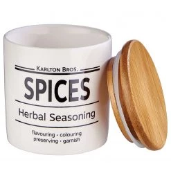 Butlers Boîte à provisions KARLTON BROS V - Bambou / Blanc -Poêles Soldes 1000338671 220721 030 DETAILS P000000001000338671