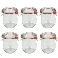 Butlers Verres de cuisson WECK (lot de 6) - Verre transparent - Transparent