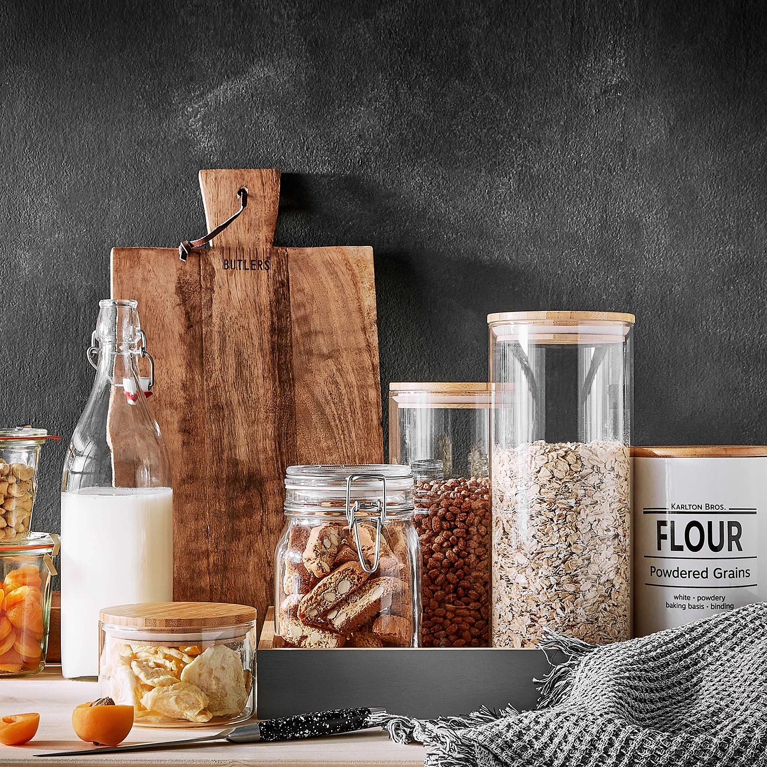 Butlers Boîte à provisions KARLTON BROS IV - Bambou / Blanc 5 Butlers Boîte à provisions KARLTON BROS IV - Bambou / Blanc – Image 3