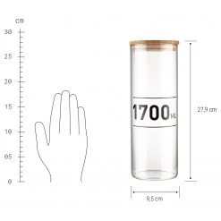 Butlers Pots WOODLOCK II - Verre borosilicate / Bambou - Transparent 7 Butlers Pots WOODLOCK II - Verre borosilicate / Bambou - Transparent -Poêles Soldes 1000338685 220721 500 SKETCH DETAILS P000000001000338685 sketch