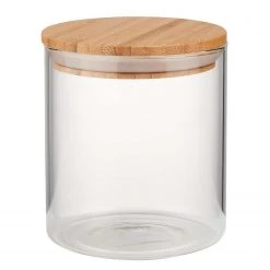 Butlers Pots WOODLOCK (lot de 4) - Verre borosilicate / Bambou - Transparent - Hauteur : 13 cm 10 Butlers Pots WOODLOCK (lot de 4) - Verre borosilicate / Bambou - Transparent - Hauteur : 13 cm -Poêles Soldes 1000338721 220721 040 DETAILS P000000001000338721