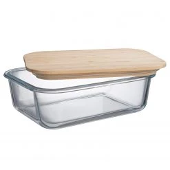 Butlers Lunchbox NATURALS (4 éléments) - Bambou / Silicone / Verre borosilicate - Transparent / Naturel -Poêles Soldes 1000338725 220721 035 DETAILS P000000001000338725