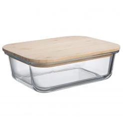 Butlers Lunchbox NATURALS (4 éléments) - Bambou / Silicone / Verre borosilicate - Transparent / Naturel -Poêles Soldes 1000338725 220721 040 DETAILS P000000001000338725