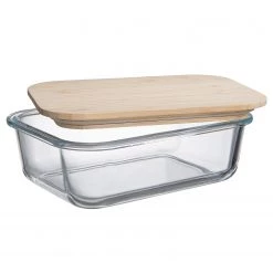 Butlers Lunchbox NATURALS (4 éléments) - Bambou / Silicone / Verre borosilicate - Transparent / Naturel -Poêles Soldes 1000338725 220721 045 DETAILS P000000001000338725