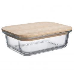 Butlers Lunchbox NATURALS (4 éléments) - Bambou / Silicone / Verre borosilicate - Transparent / Naturel -Poêles Soldes 1000338725 220721 050 DETAILS P000000001000338725