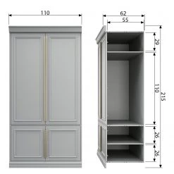 Ridgevalley Armoire à vêtements Scudo - Pin massif - Pin blanc 17 Ridgevalley Armoire à vêtements Scudo - Pin massif - Pin blanc -Poêles Soldes 1000342104 220401 500 SKETCH DETAILS P000000001000342104 sketch