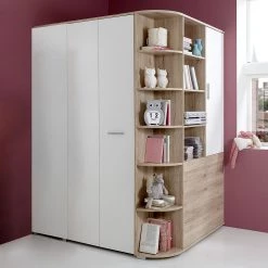 Poêles Soldes -Poêles Soldes eckschrank joker eiche san remo dekor alpinweiss 3514753