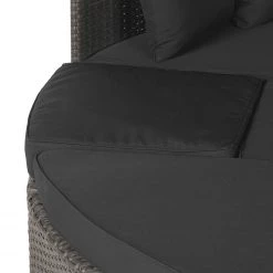 Merxx Salon de jardin modulable Riva - Polyrotin / Tissu - Gris -Poêles Soldes relaxinsel riva polyrattan webstoff grau 3684661