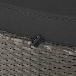 Merxx Salon de jardin modulable Riva - Polyrotin / Tissu - Gris -Poêles Soldes relaxinsel riva polyrattan webstoff grau 3684669