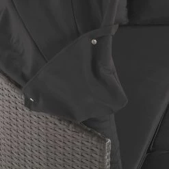 Merxx Salon de jardin modulable Riva - Polyrotin / Tissu - Gris -Poêles Soldes relaxinsel riva polyrattan webstoff grau 3684681