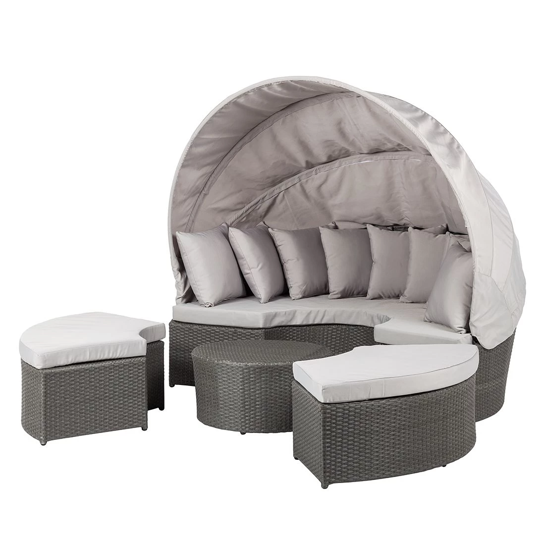 Fredriks Salon de jardin Premium Paradise Lounge - modulable - Polyrotin - Cadre en aluminium - Gris / Gris clair 4 Fredriks Salon de jardin Premium Paradise Lounge - modulable - Polyrotin - Cadre en aluminium - Gris / Gris clair – Image 2